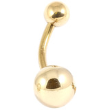 Zircon Titanium Belly Bars 1.6mm (Gold colour) - SKU 10361