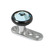 Titanium Dermal Anchor with Black Titanium Jewelled Disk Top - SKU 11329