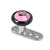 Titanium Dermal Anchor with Black Titanium Jewelled Disk Top - SKU 11330