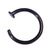 Black Steel Open Nose Ring - SKU 13067