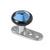 Titanium Dermal Anchor with Black Titanium Jewelled Disk Top - SKU 14018