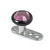 Titanium Dermal Anchor with Black Titanium Jewelled Disk Top - SKU 14020