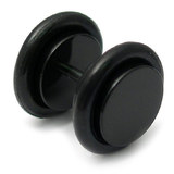 Black Steel Fake Plug - SKU 14602