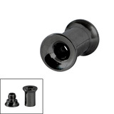 Black Steel Internal Thread Double Flared Eyelet - SKU 18565