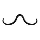 Black Steel Septum Moustache - SKU 19393