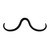 Black Steel Septum Moustache - SKU 19393