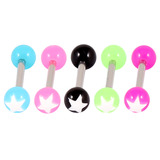 Acrylic Super Star Barbell - SKU 21017