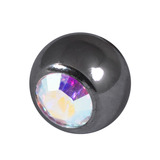 Black Steel Threaded Jewelled Balls (1.2x3mm) - SKU 21195