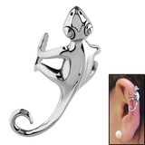 Surgical Steel Clip On Ear Cuff - Gecko - SKU 24536