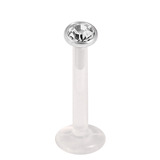 Bioflex Push-fit Labret with Steel Jewelled Disk - SKU 25594