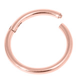 Rose Gold Steel Hinged Segment Ring (Clicker) - SKU 25693