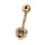 Belly Bars - Many Styles - 9ct Gold With Jewels – Bodyjewellery.co.uk