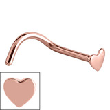 Steel Heart Nose Stud - SKU 27502