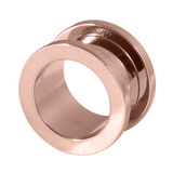 Rose Gold Steel Screw Flesh Tunnel - SKU 29238