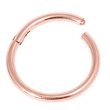 Rose Gold Steel Hinged Segment Ring (Clicker) - SKU 33268