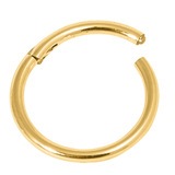 22ct Gold Steel Hinged Segment Ring (Clicker) - SKU 33548