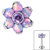 Titanium Claw Set CZ Jewelled and 6 Point Synth Opal Flower for Internal Thread shafts in 1.2mm - SKU 34050