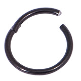 Black Titanium Hinged Segment Ring (Clicker) - SKU 34595