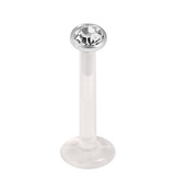 Bioflex Push-fit Labret with Steel Jewelled Disk - SKU 34829