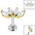 Titanium Internally Threaded Labrets 1.2mm - Gold Plated Titanium Claw Set 4 CZ Jewel Marquise Fan - SKU 37783