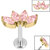 Titanium Internally Threaded Labrets 1.2mm - Gold Plated Titanium Claw Set 4 CZ Jewel Marquise Fan - SKU 37786