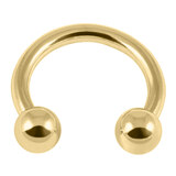 Gold Steel Circular Barbells (CBB) (Horseshoes) - SKU 37978