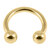 Gold Steel Circular Barbells (CBB) (Horseshoes) - SKU 37980