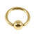 Gold Steel Ball Closure Ring (BCR) - SKU 37999