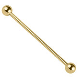 Gold Titanium Industrial Scaffold Barbell 1.6mm - SKU 38074