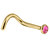 Gold Titanium Jewelled Nose Stud - SKU 38089