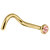 Gold Titanium Jewelled Nose Stud - SKU 38091