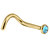 Gold Titanium Jewelled Nose Stud - SKU 38096