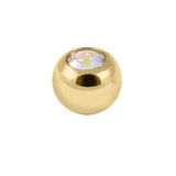 Gold Titanium Jewelled Balls 1.2mm - SKU 38100