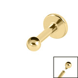 Gold Titanium Internally Threaded Labrets 1.2mm - SKU 38163