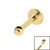 Gold Titanium Internally Threaded Labrets 1.2mm - SKU 38167