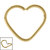 Gold Steel Continuous Heart Twist Rings - SKU 38189