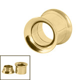 Gold Steel Internal Thread Double Flared Eyelet - SKU 38421