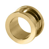 Gold Steel Screw Flesh Tunnel - SKU 38430