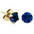 Gold Steel Ear Stud Earrings - Claw Set Jewelled - SKU 38526