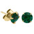 Gold Steel Ear Stud Earrings - Claw Set Jewelled - SKU 38527