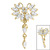 Belly Bar - Gold Steel Claw Set Marquise Jewelled Butterfly - SKU 38920