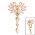 Belly Bar - Gold Steel Claw Set Marquise Jewelled Butterfly - SKU 38921