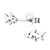 Sterling Silver Shark Ear Stud Earrings ES131 - SKU 40367