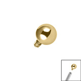 Gold Titanium Ball for Internal Thread shafts in 1.2mm - SKU 67024