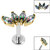 Titanium Internally Threaded Labrets 1.2mm - Gold Plated Titanium Claw Set 4 CZ Jewel Marquise Fan - SKU 67378