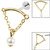 Titanium Internally Threaded Labrets 1.2mm - Steel Concealed Dangle Chain and Pearl Ball - SKU 67926