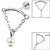 Titanium Internally Threaded Labrets 1.2mm - Steel Concealed Dangle Chain and Pearl Ball - SKU 67927