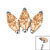 Titanium Claw Set 3 CZ Jewel Marquise Fan for Internal Thread shafts in 1.2mm - SKU 67940