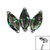 Titanium Claw Set 3 CZ Jewel Marquise Fan for Internal Thread shafts in 1.2mm - SKU 67942