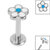 Titanium Internally Threaded Labrets 1.2mm - Daisy Flower - SKU 68009